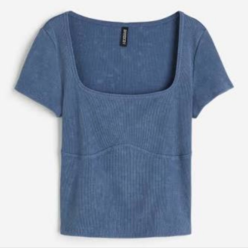 H&M Flatlock-Seam Ribbed Top